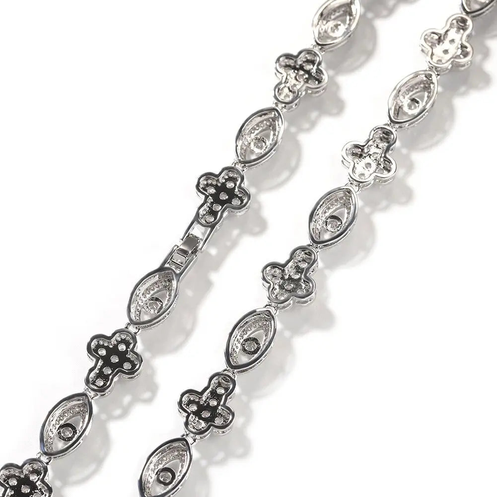 Diamond eye cross high-end feeling necklace - Blade & Thread