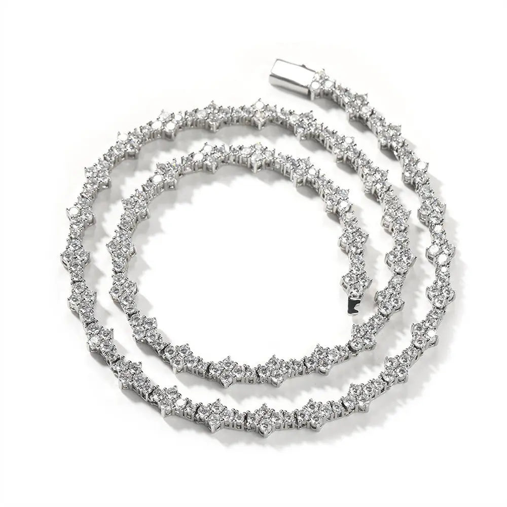 Diamond-studded high-end airplane tennis chain - Blade & Thread
