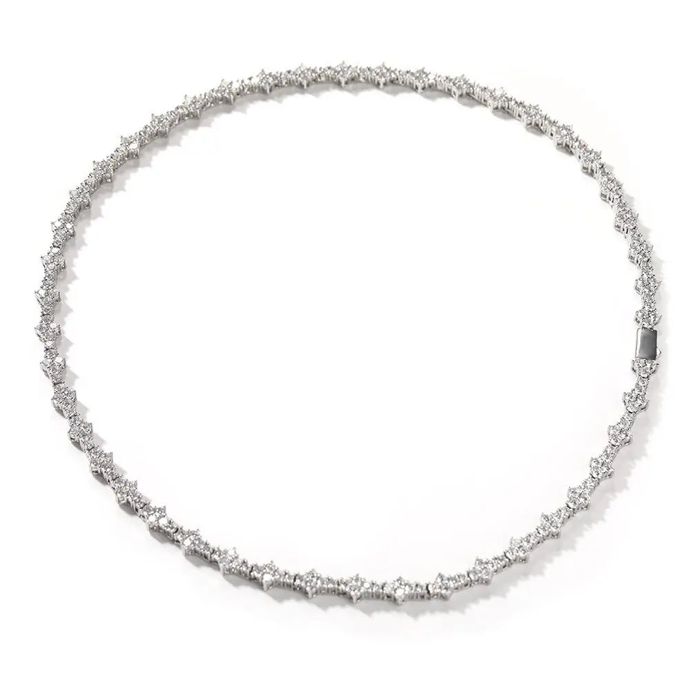 Diamond-studded high-end airplane tennis chain - Blade & Thread
