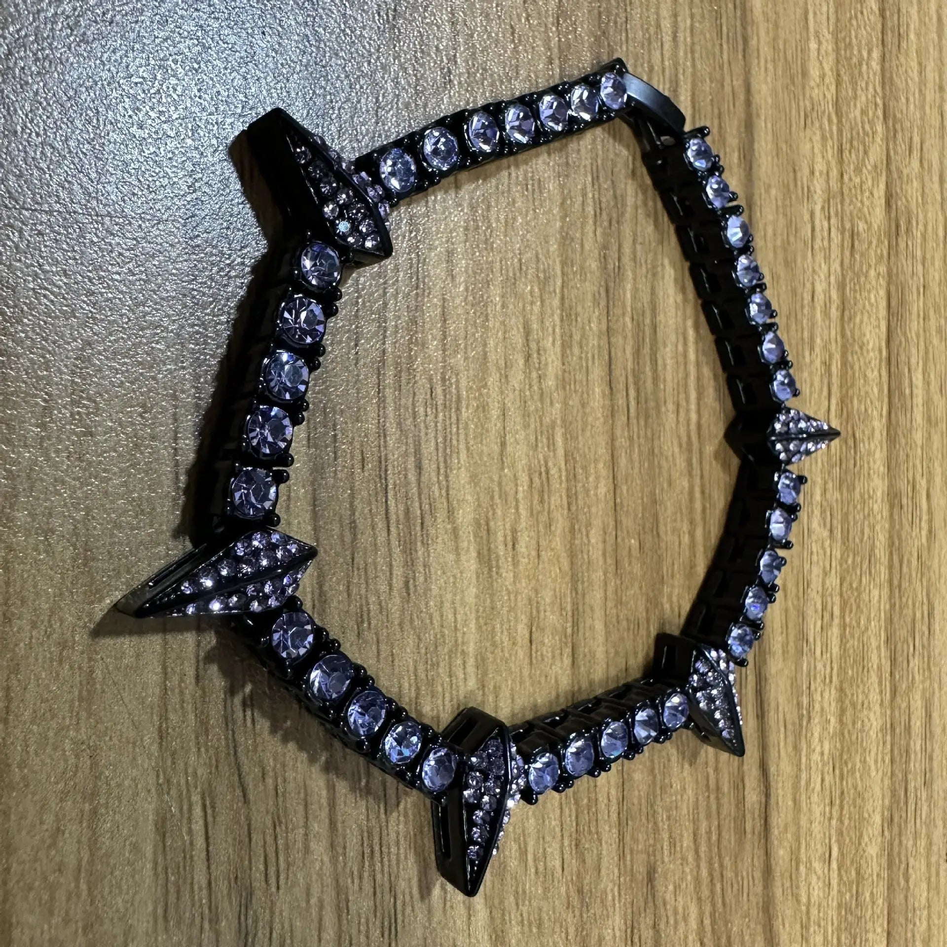 diamond tennis chain Black Panther bracelet - Blade & Thread