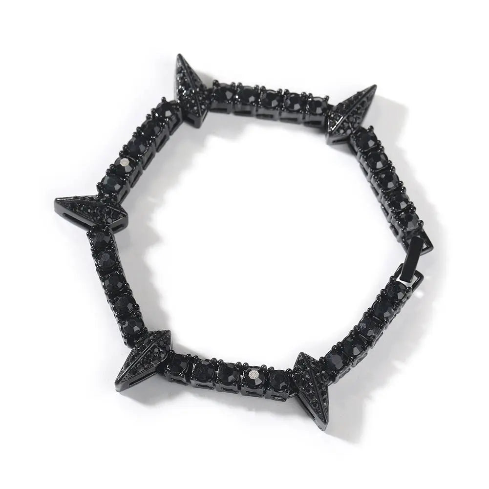 diamond tennis chain Black Panther bracelet - Blade & Thread