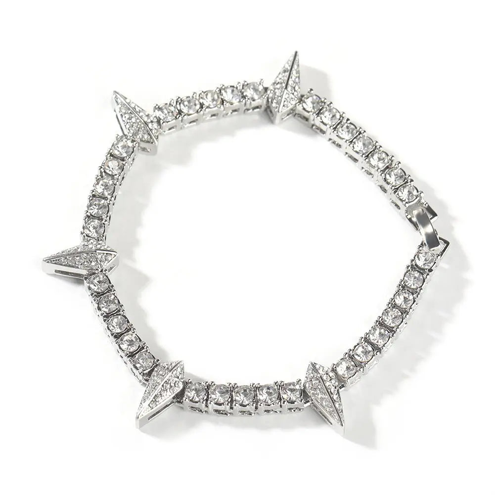 diamond tennis chain Black Panther bracelet - Blade & Thread