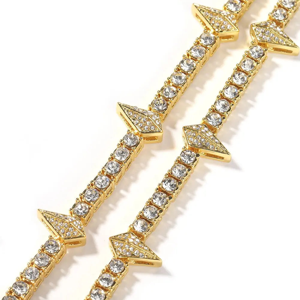 diamond tennis chain Black Panther bracelet - Blade & Thread