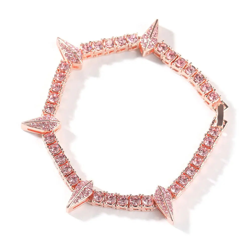diamond tennis chain Black Panther bracelet - Blade & Thread