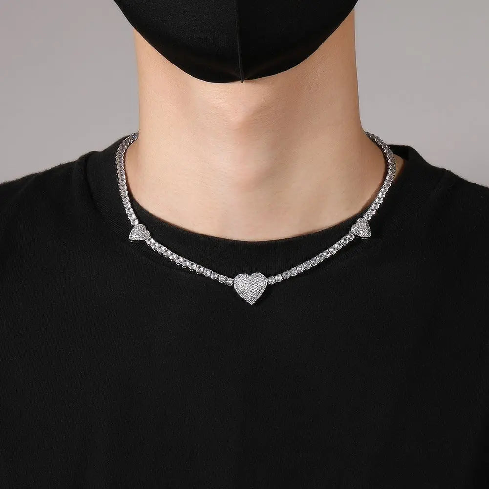 diamond tennis necklace butterfly chain - Blade & Thread