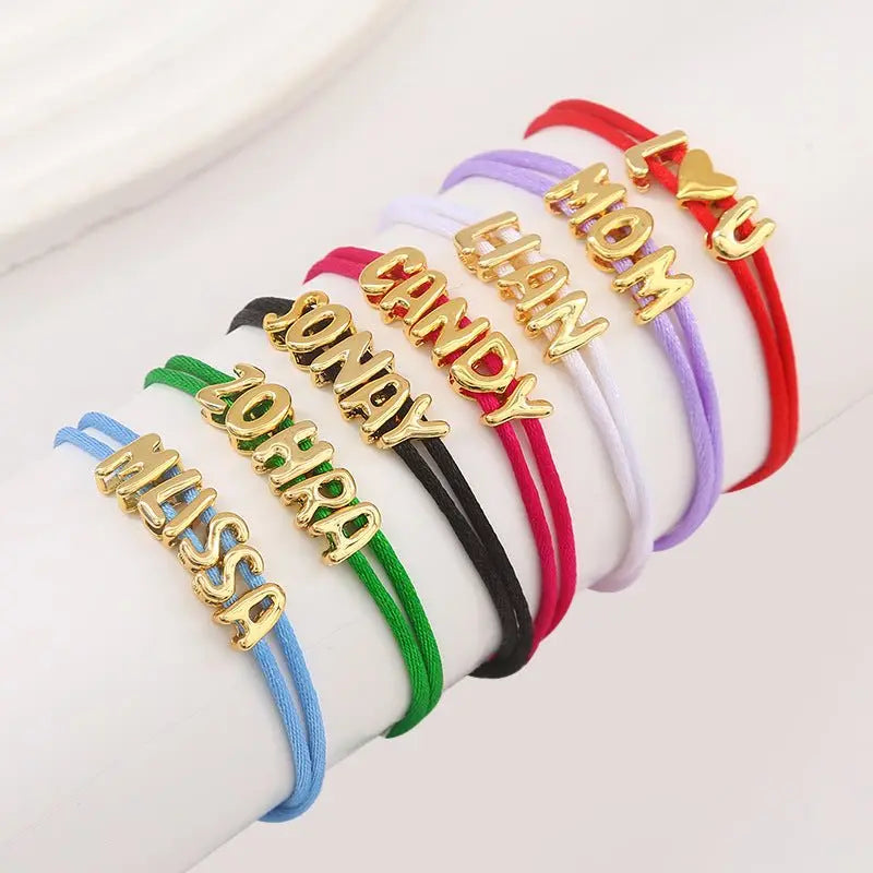 DIY Bubble Letter Bracelet - Blade & Thread