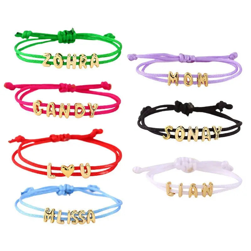 DIY Bubble Letter Bracelet - Blade & Thread