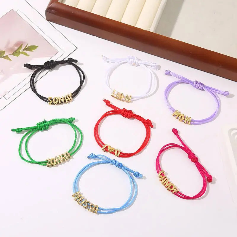 DIY Bubble Letter Bracelet - Blade & Thread
