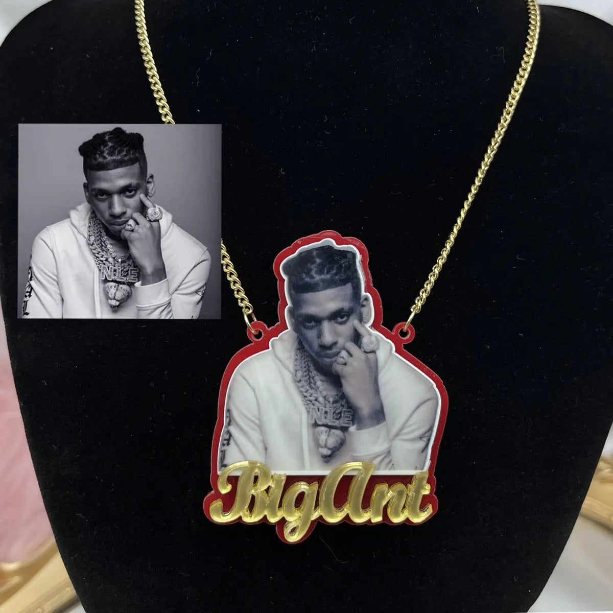 DIY color Custom Name photo necklace Personalized Acrylic Pendent Necklace Custome Jewelry - Blade & Thread