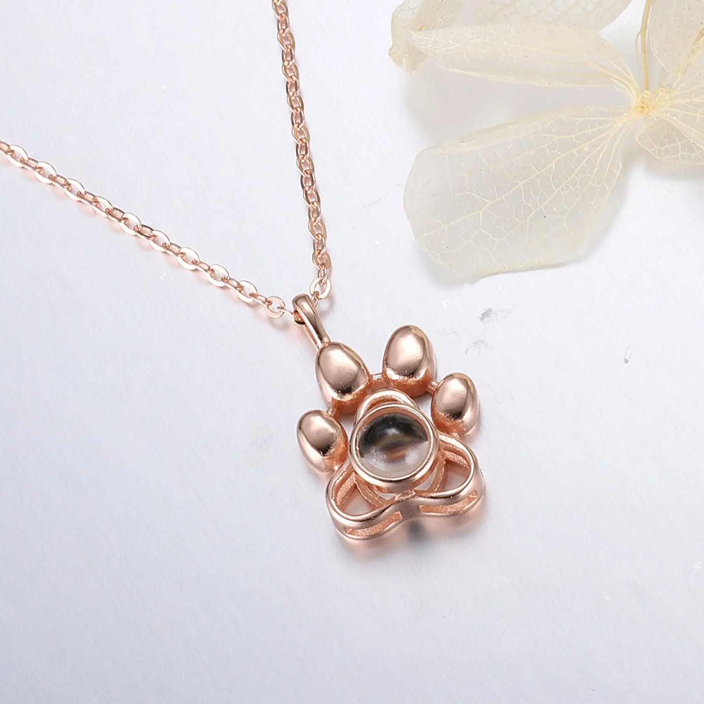 dog memorial necklace with picture Pendant Personalized Projection Necklace - Blade & Thread