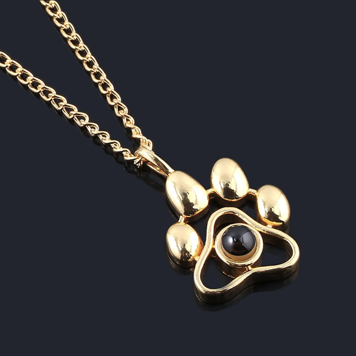 dog memorial necklace with picture Pendant Personalized Projection Necklace - Blade & Thread