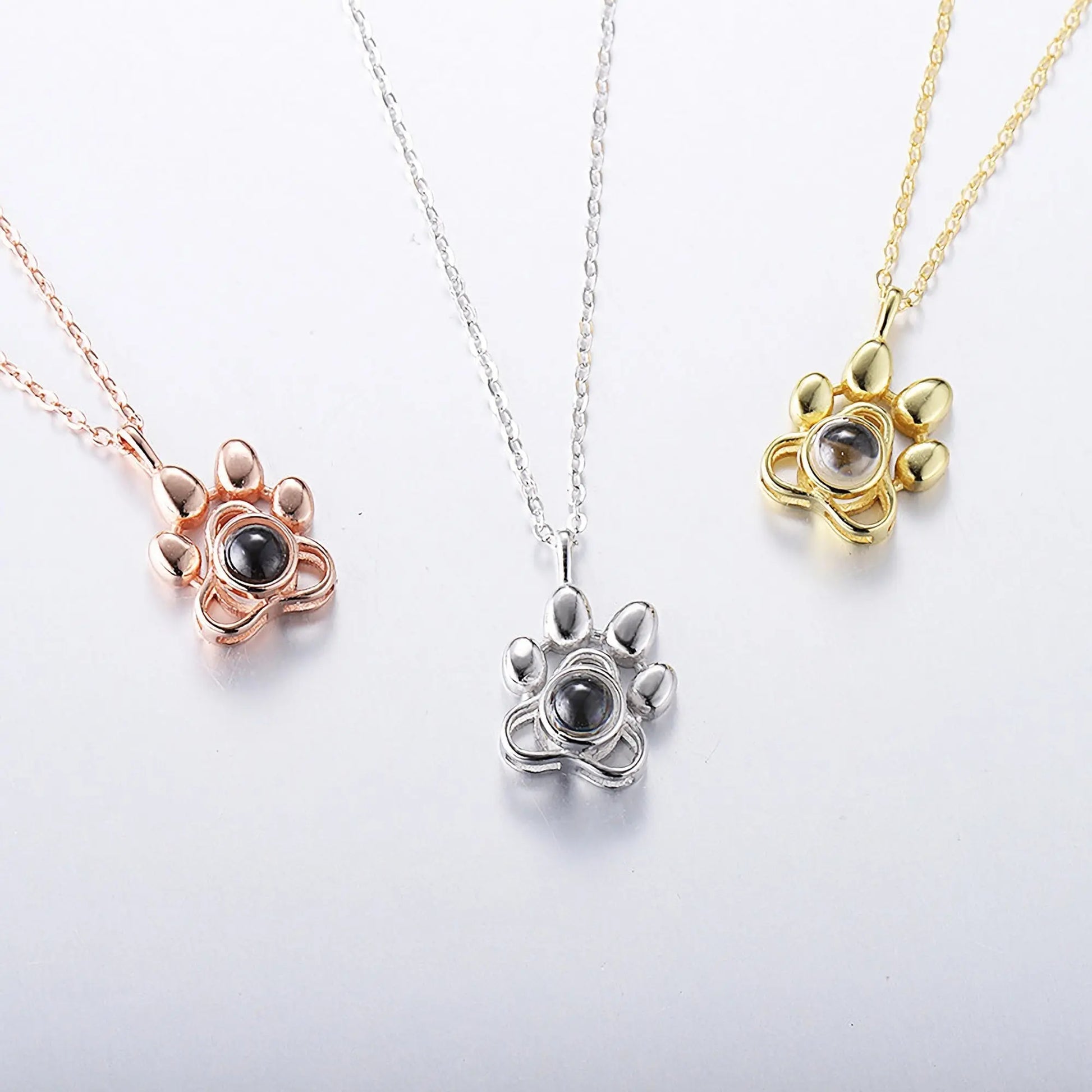 dog memorial necklace with picture Pendant Personalized Projection Necklace - Blade & Thread