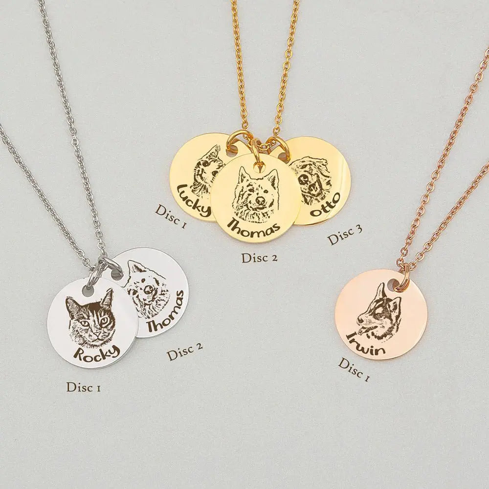 dog name necklace diy engraving engraving necklace - Blade & Thread