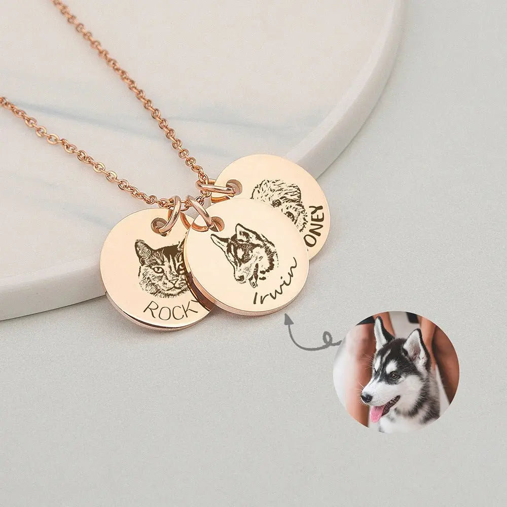 dog name necklace diy engraving engraving necklace - Blade & Thread