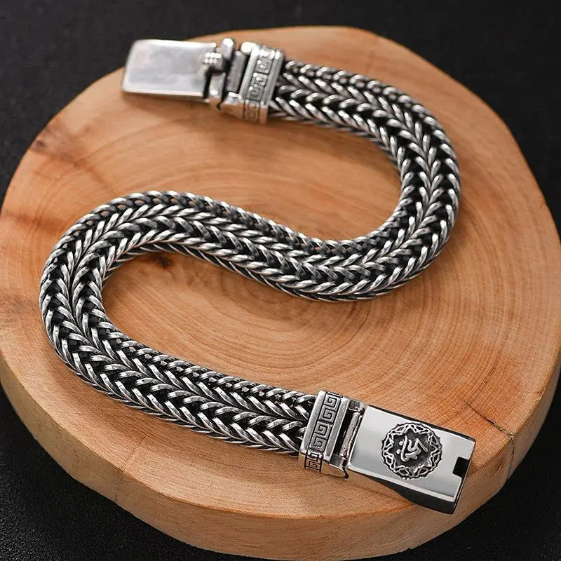 Domineering thick six-syllable mantra bracelet - Blade & Thread
