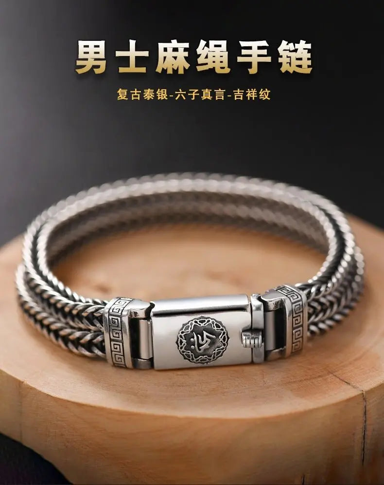 Domineering thick six-syllable mantra bracelet - Blade & Thread