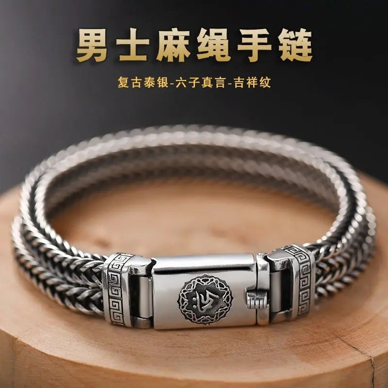 Domineering thick six-syllable mantra bracelet - Blade & Thread