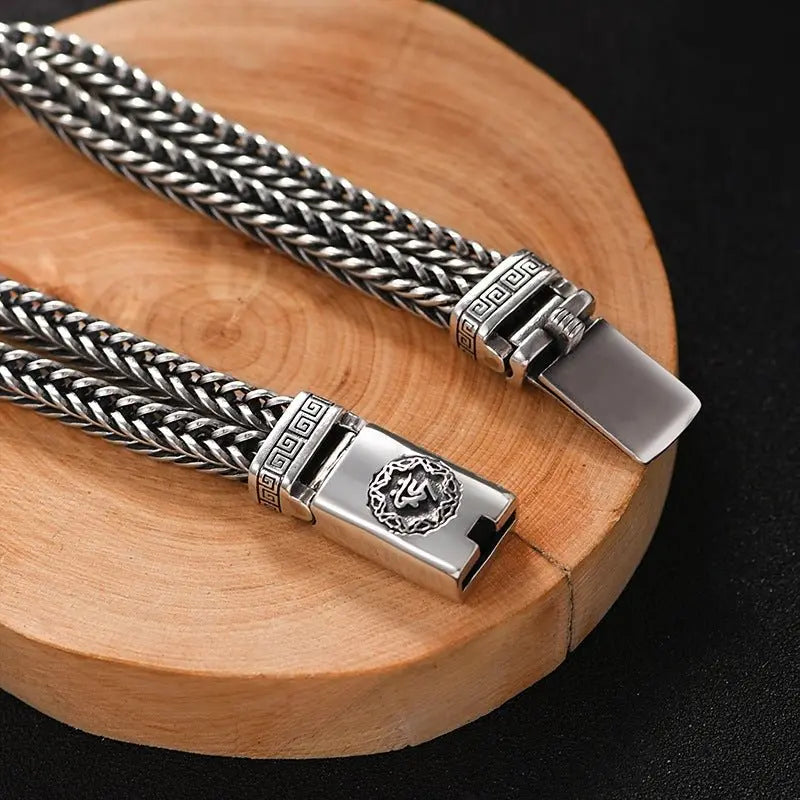 Domineering thick six-syllable mantra bracelet - Blade & Thread
