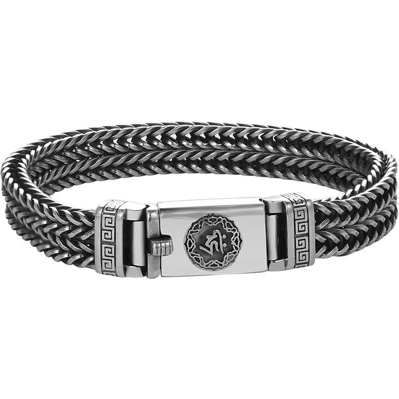 Domineering thick six-syllable mantra bracelet - Blade & Thread