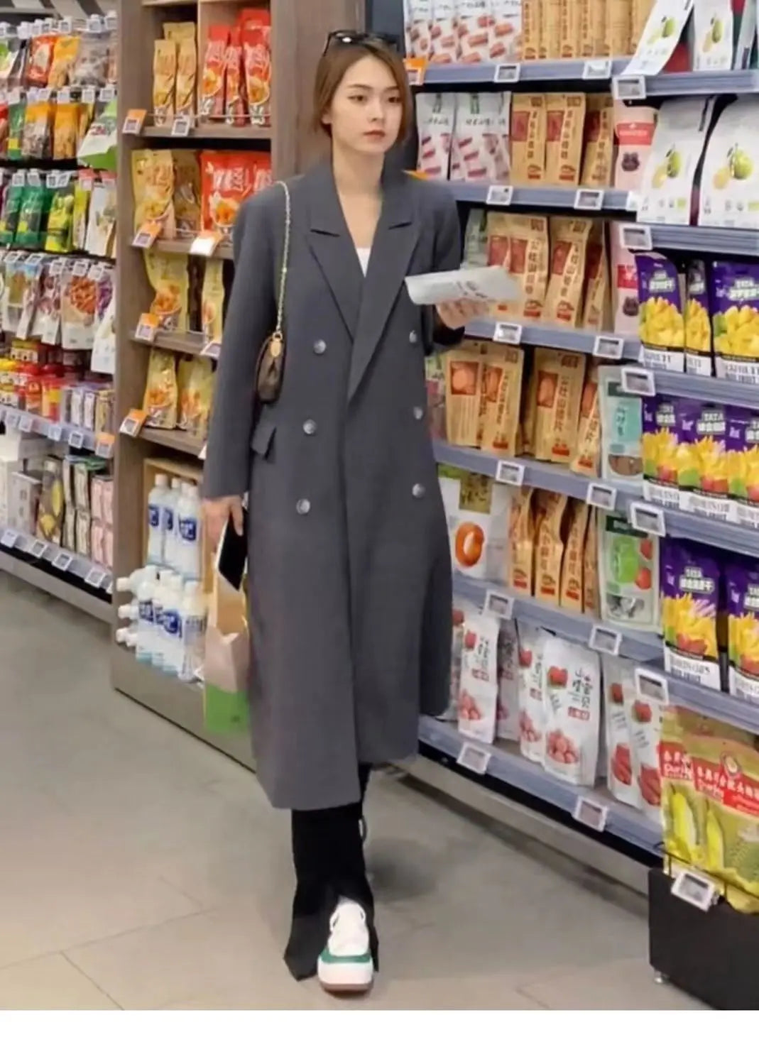 Double-breasted suit collar long coat - Blade & Thread