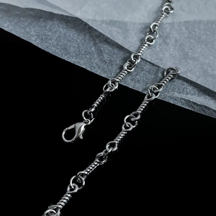 Double Cross Diamond Necklace Hip Hop Pendant - Blade & Thread