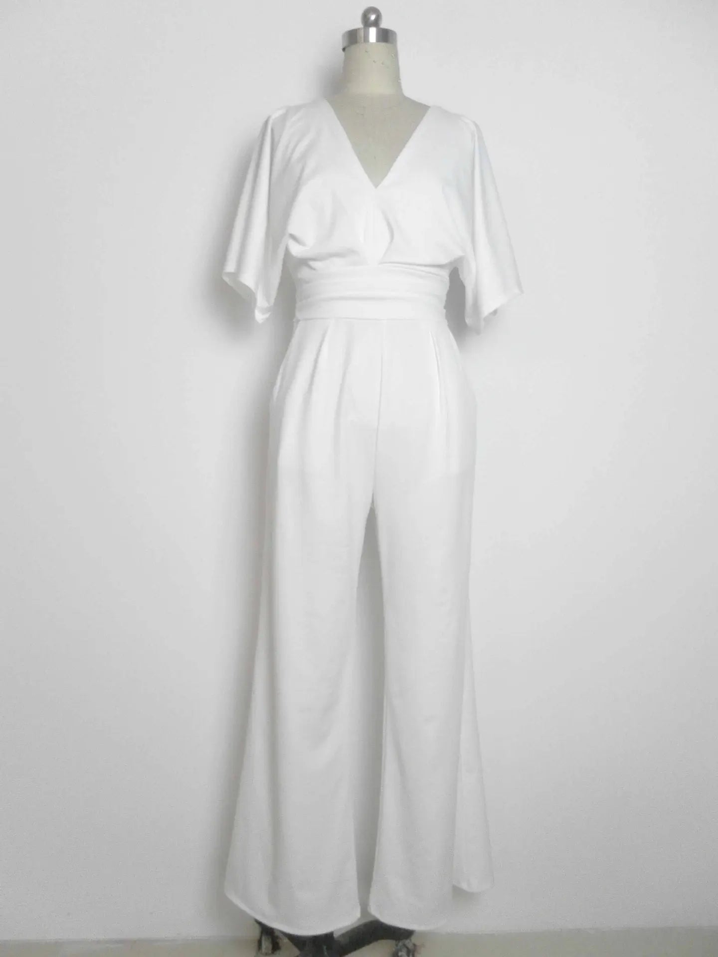 Dress Jumpsuit Explosive Deep V High Waist Wide Leg Trousers - Blade & Thread