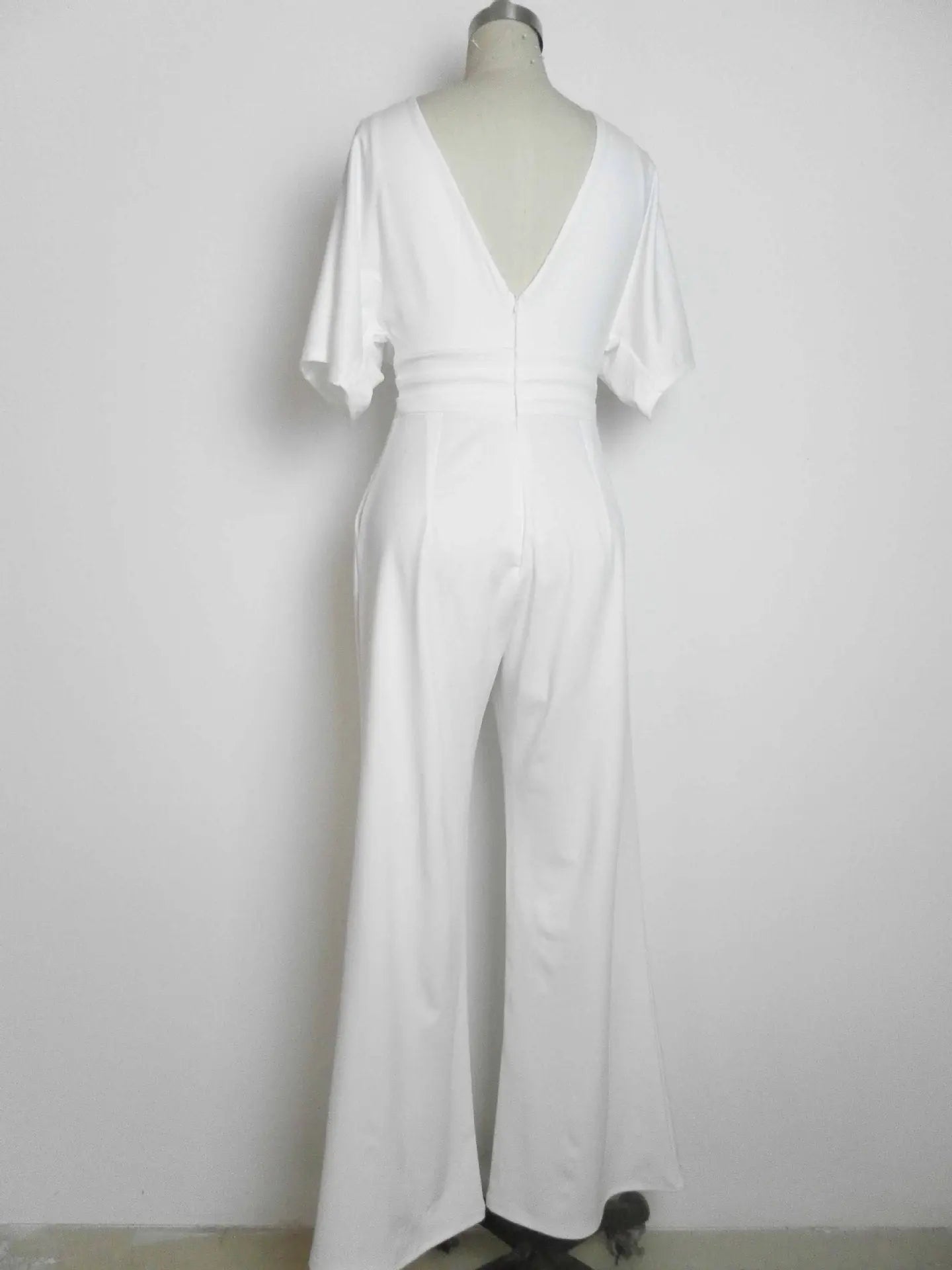 Dress Jumpsuit Explosive Deep V High Waist Wide Leg Trousers - Blade & Thread