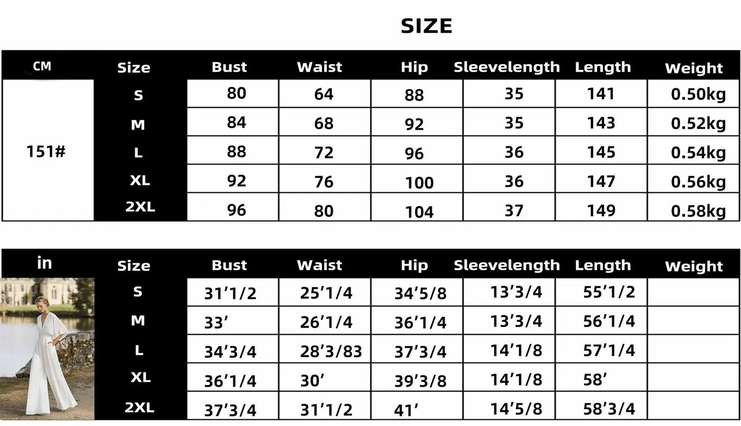 Dress Jumpsuit Explosive Deep V High Waist Wide Leg Trousers - Blade & Thread