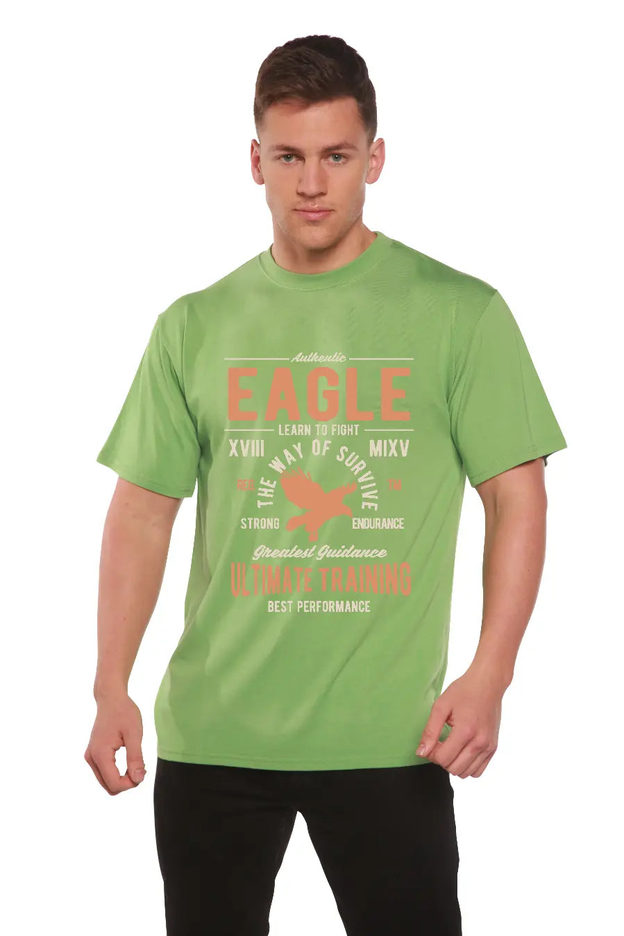 Eagle Men's Bamboo Viscose/Organic Cotton Short Sleeve Graphic T-Shirt Spun Bamboo