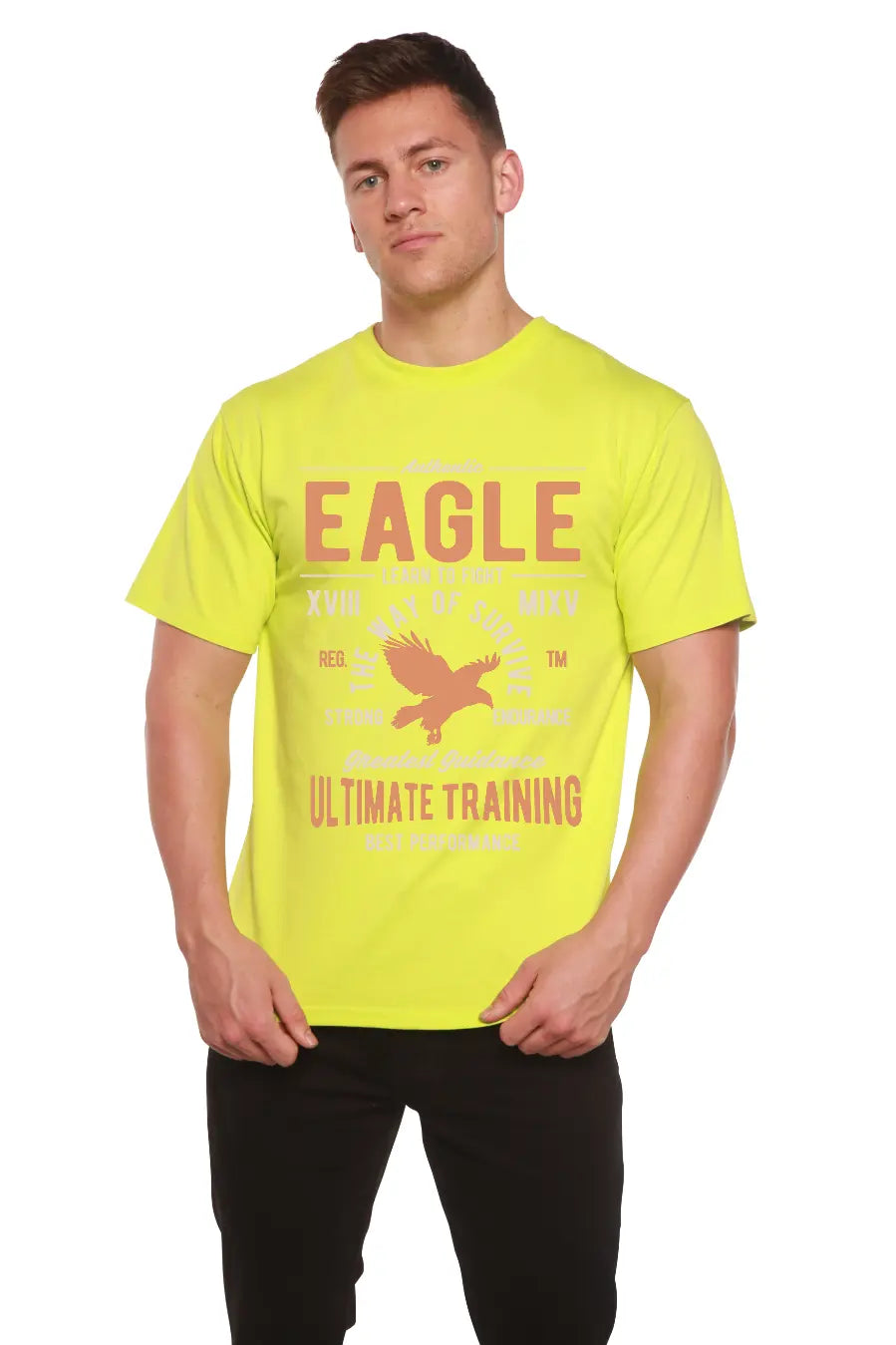 Eagle Men's Bamboo Viscose/Organic Cotton Short Sleeve Graphic T-Shirt Spun Bamboo
