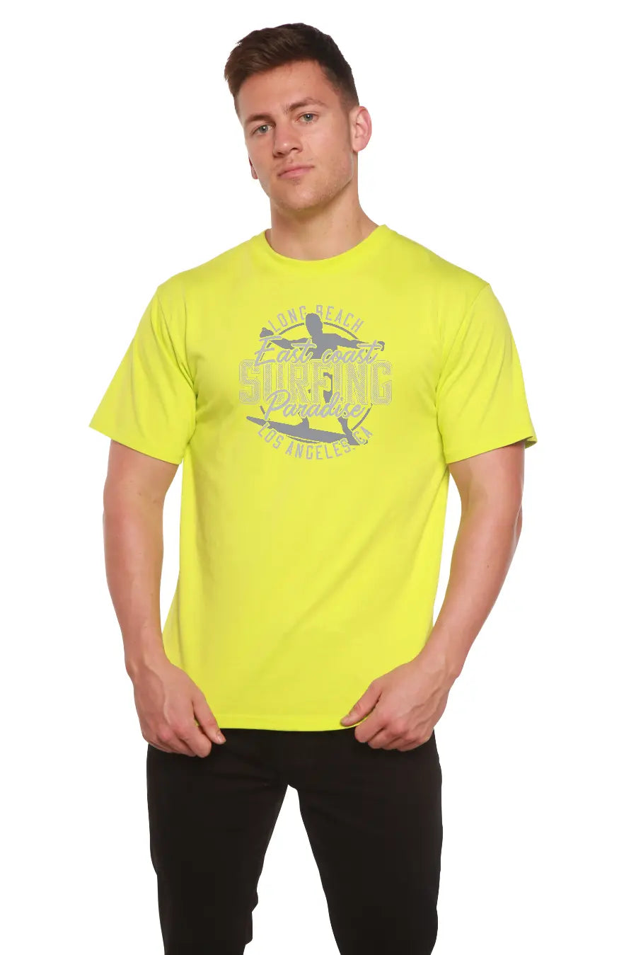 East Coast Paradise Men's Bamboo Viscose/Organic Cotton Short Sleeve Graphic T-Shirt Spun Bamboo