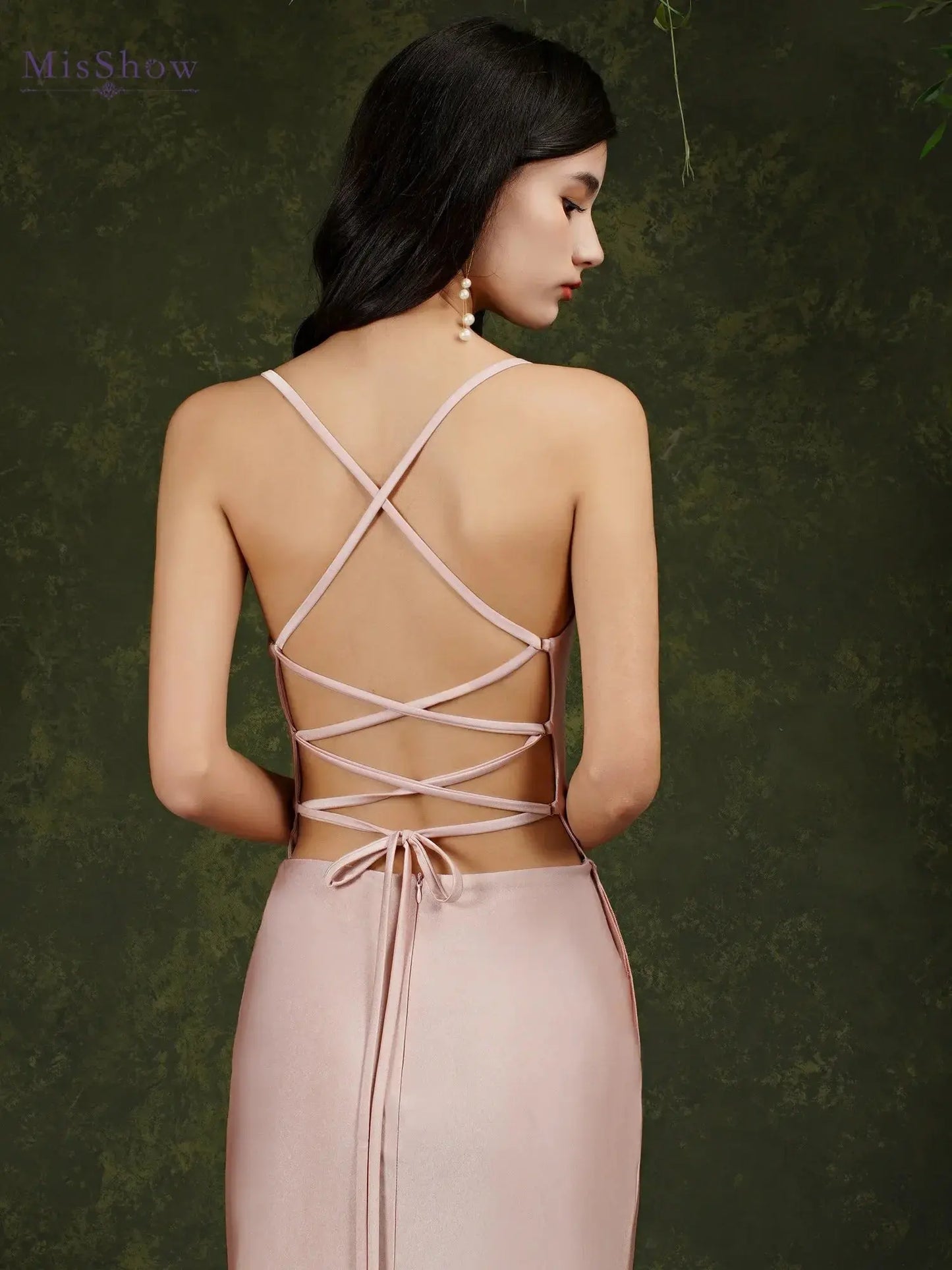 Elastic Long Bodycon Sleeveless Mermaid Lace UP Back Evening Gowns - Blade & Thread