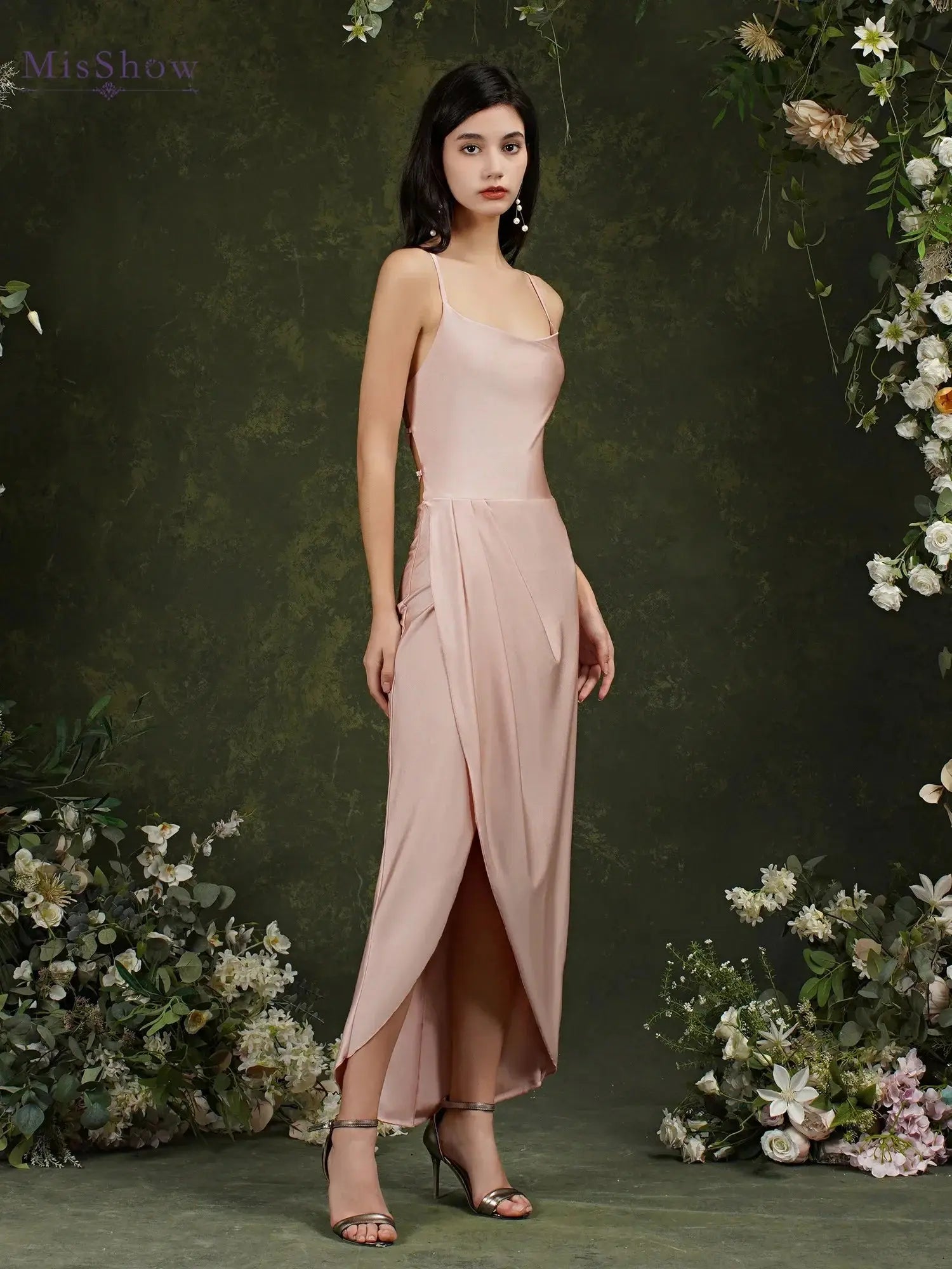 Elastic Long Bodycon Sleeveless Mermaid Lace UP Back Evening Gowns - Blade & Thread
