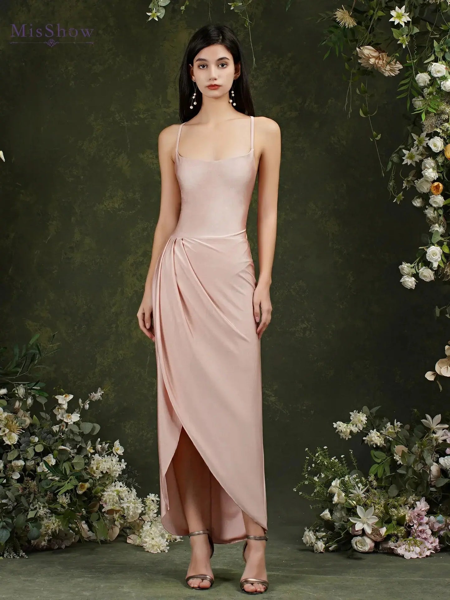 Elastic Long Bodycon Sleeveless Mermaid Lace UP Back Evening Gowns - Blade & Thread