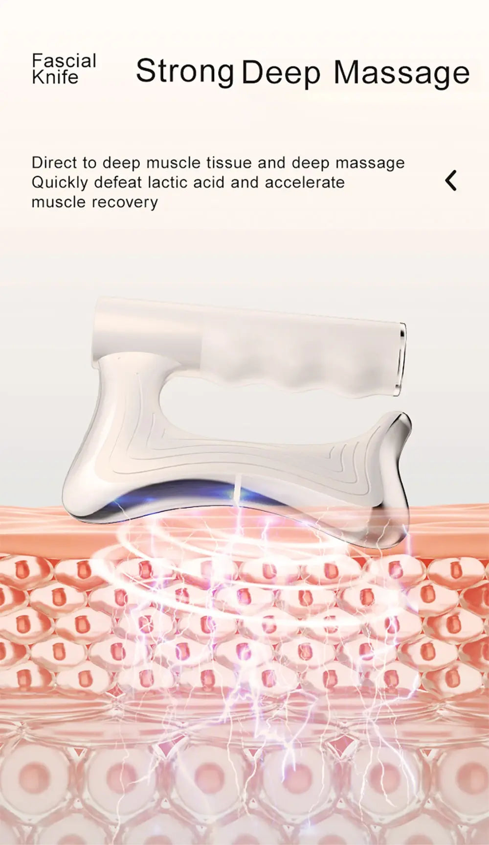 Electric Deep Tissue Massage Blade – Heated Fascia Relaxation Tool - Blade & Thread