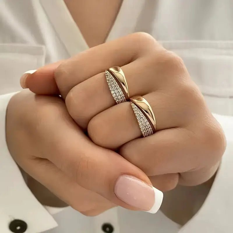 Elegant Adjustable Sparkle Ring - Blade & Thread