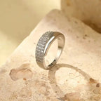 Elegant Adjustable Sparkle Ring - Blade & Thread