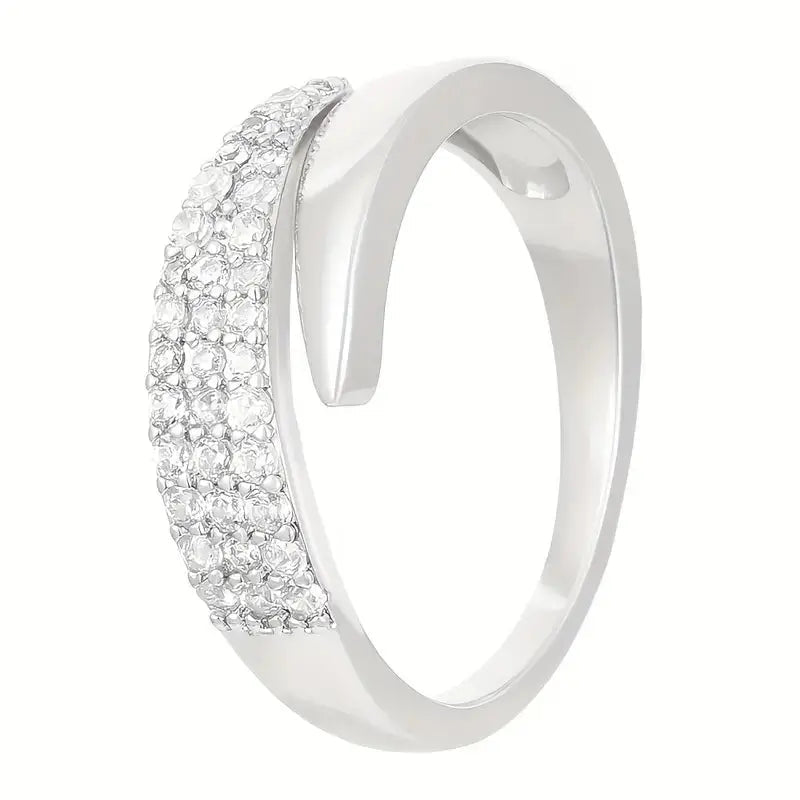 Elegant Adjustable Sparkle Ring - Blade & Thread