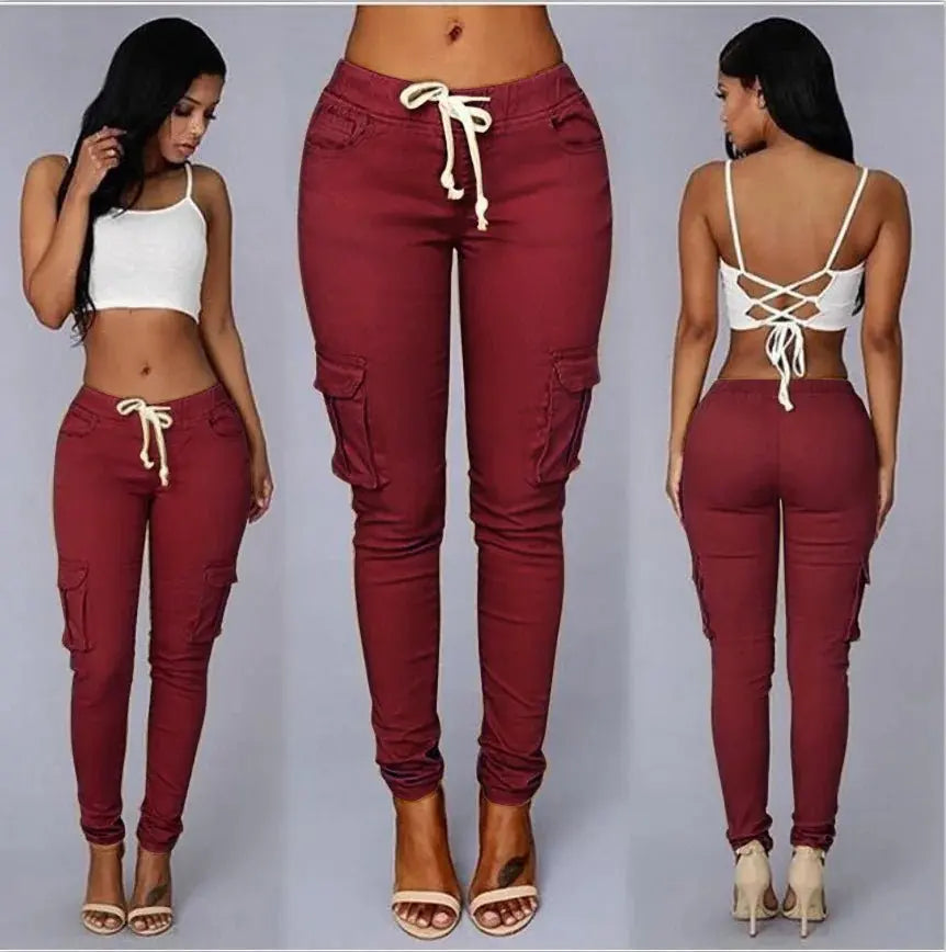 Elegant Elastic Women Pants Oversize Drawstring Long Pencil Pants - Blade & Thread