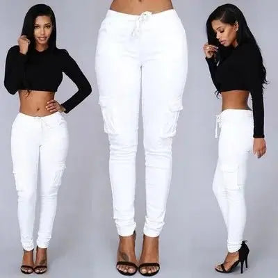 Elegant Elastic Women Pants Oversize Drawstring Long Pencil Pants - Blade & Thread