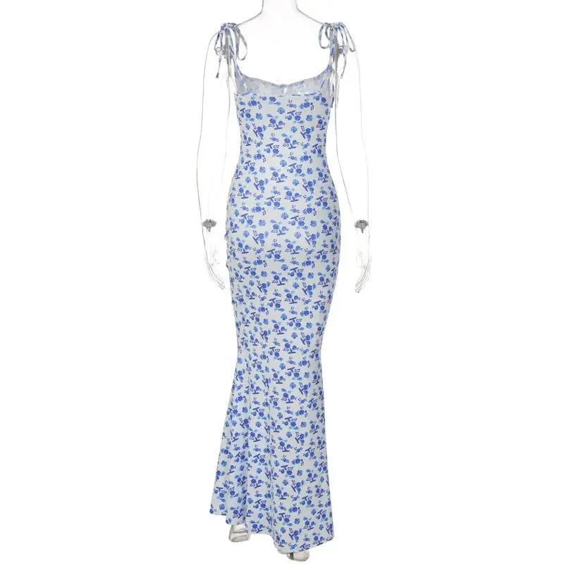 Elegant Floral Beach Vacation Bodycon Streetwear Long Dress - Blade & Thread