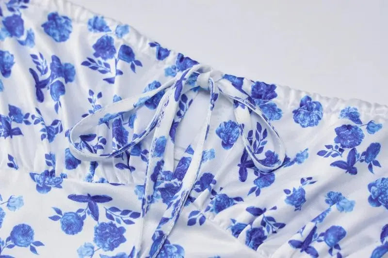 Elegant Floral Beach Vacation Bodycon Streetwear Long Dress - Blade & Thread