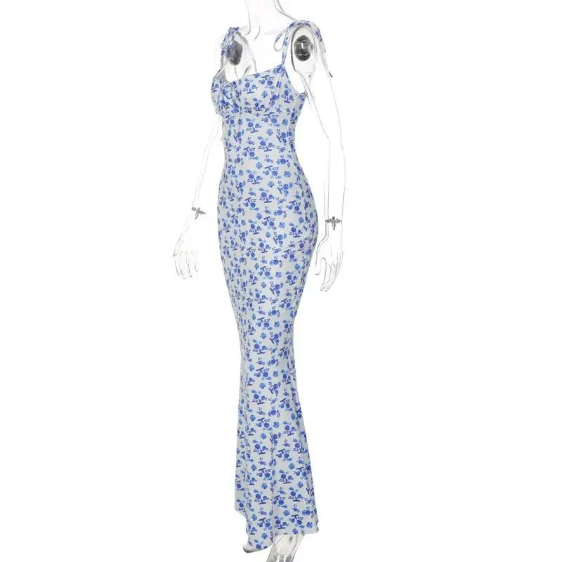 Elegant Floral Beach Vacation Bodycon Streetwear Long Dress - Blade & Thread