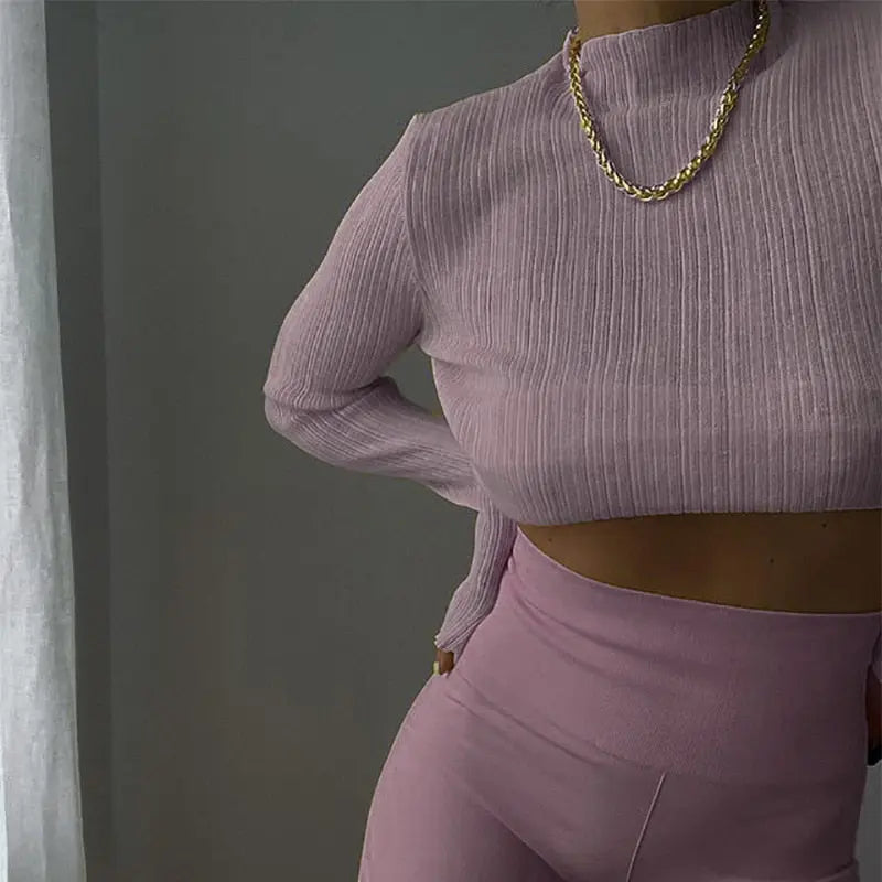 Elegant See Through Long Sleeve Mock Neck Women Tops Fashion Streetwear T-Shirts nowadaysfashion