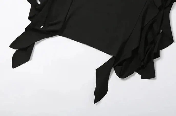 Elegant Strapless Dress Women Irregular Tassel Skinny Split Maxi Bodycon - Blade & Thread