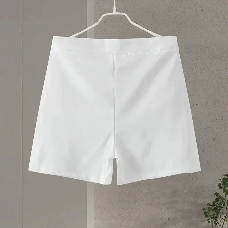 Elegant White Shorts Sets Sleeveless Single Breasted Top High Waist Shorts - Blade & Thread