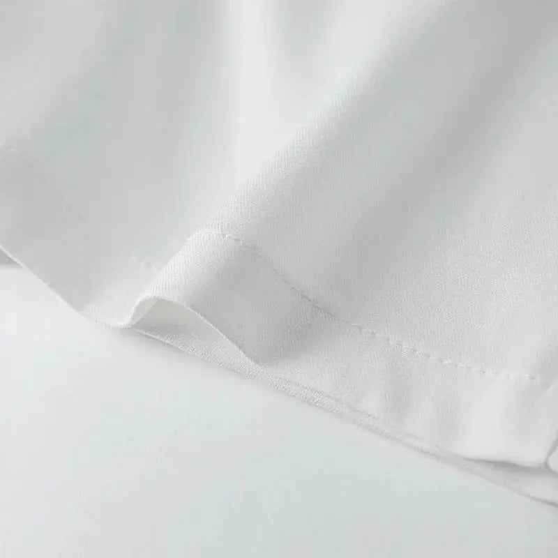 Elegant White Shorts Sets Sleeveless Single Breasted Top High Waist Shorts - Blade & Thread