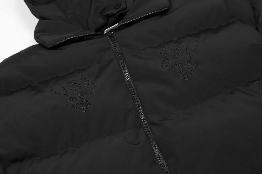 Embroidered Skull Jacket Streetwear Little Devil Designer Hood Padded Jacket Coat - Blade & Thread