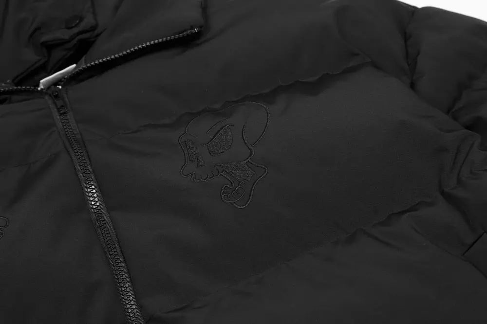 Embroidered Skull Jacket Streetwear Little Devil Designer Hood Padded Jacket Coat - Blade & Thread