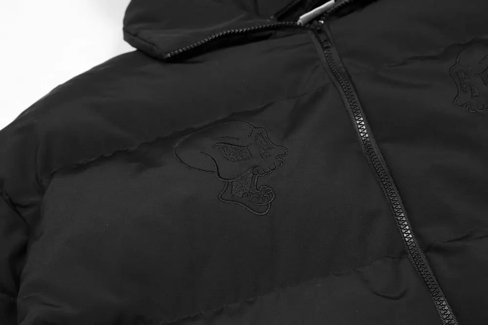 Embroidered Skull Jacket Streetwear Little Devil Designer Hood Padded Jacket Coat - Blade & Thread